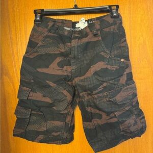 Shaun White Black and Brown Camouflage Cargo Shorts